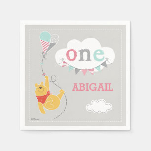 Winnie the Pooh Kite Baby Girl Napkins