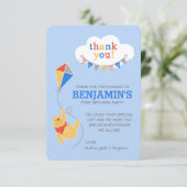 Winnie the Pooh Kite | Boy - Thank You Invitation (Standing Front)