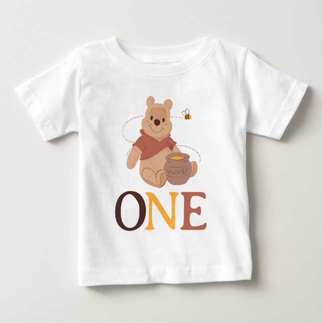 Winnie the Pooh Little Hunny First Birthday  Baby T-Shirt (Front)