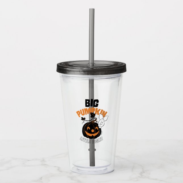 Winnie the Pooh | Little Piglet Big Pumkin Acrylic Tumbler (Front)