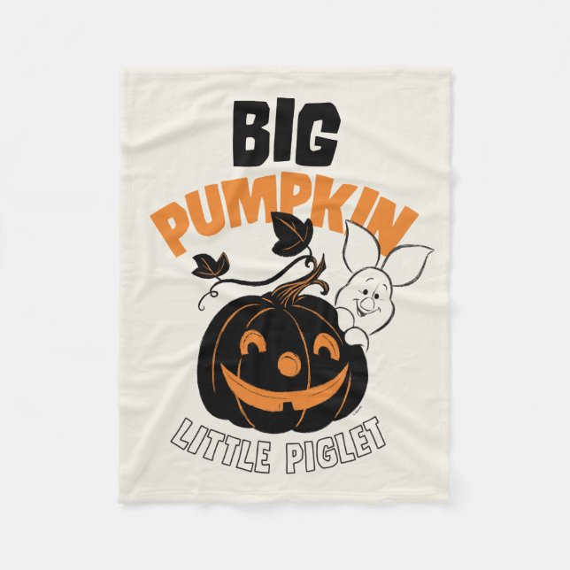Winnie the Pooh | Little Piglet Big Pumkin Fleece Blanket (Front)