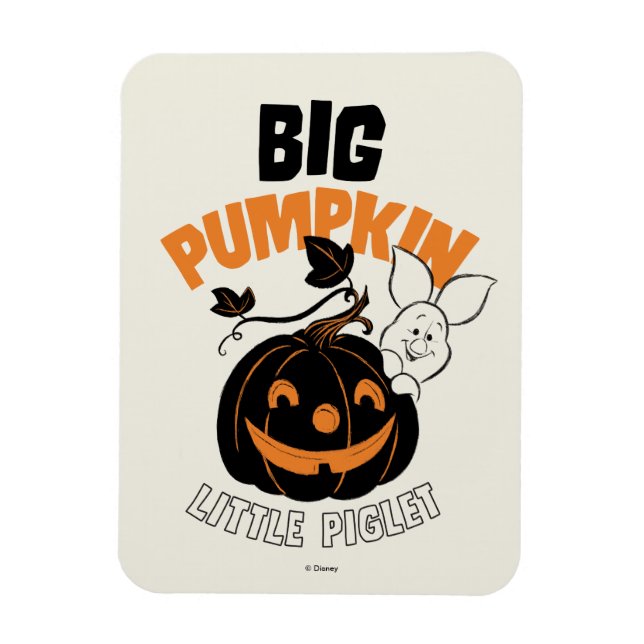 Winnie the Pooh | Little Piglet Big Pumkin Magnet (Vertical)