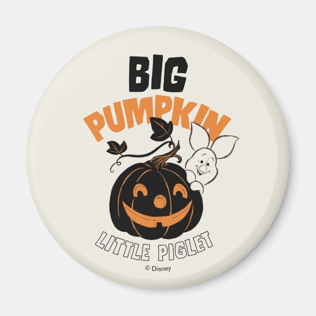 Winnie the Pooh | Little Piglet Big Pumkin Magnet (Front)