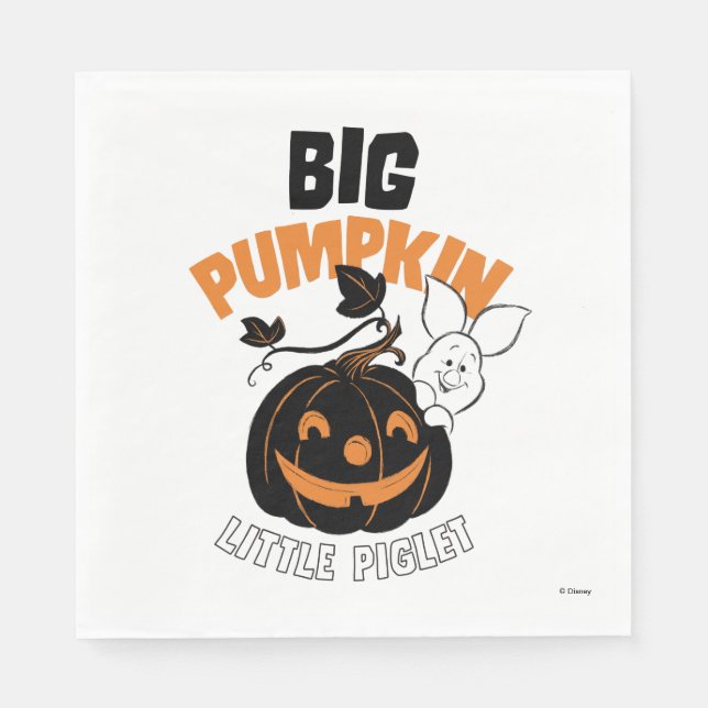 Winnie the Pooh | Little Piglet Big Pumkin Napkins (Front)