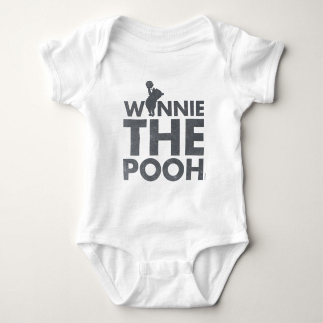 Winnie the Pooh Logo Baby Bodysuit (Front)