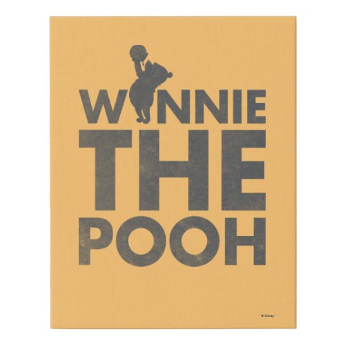 Winnie the Pooh Logo Faux Canvas Print
