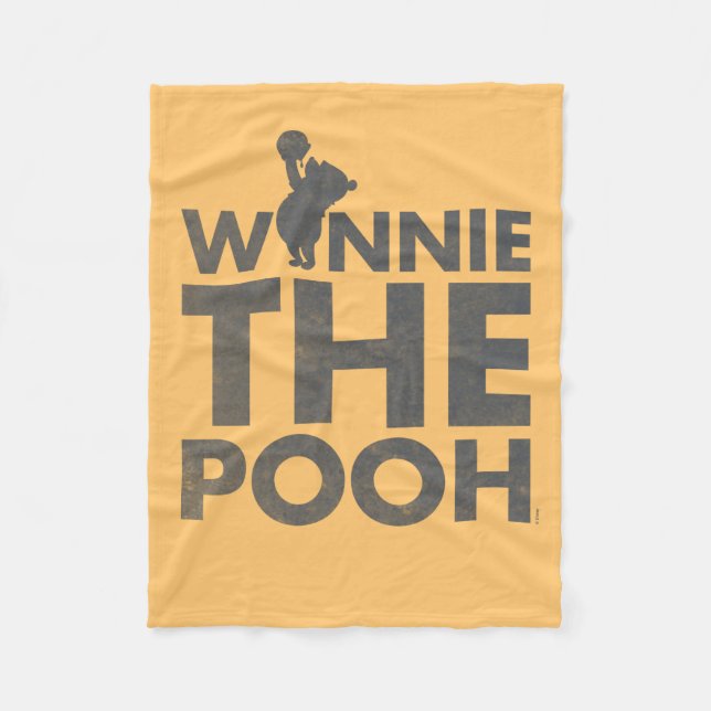 Winnie the Pooh Logo Fleece Blanket (Front)