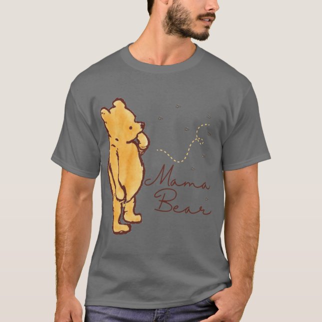 Winnie the Pooh Mama Bear with Bees gift friend fa T-Shirt (Front)