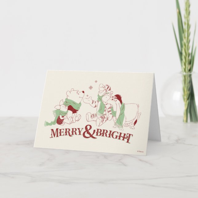 Winnie the Pooh | Merry & Bright Card (Front)