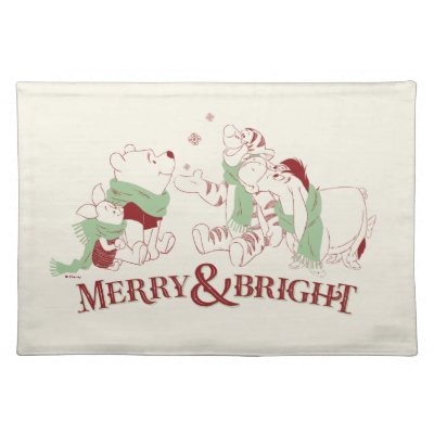 Winnie the Pooh | Merry &amp; Bright Cloth Placemat