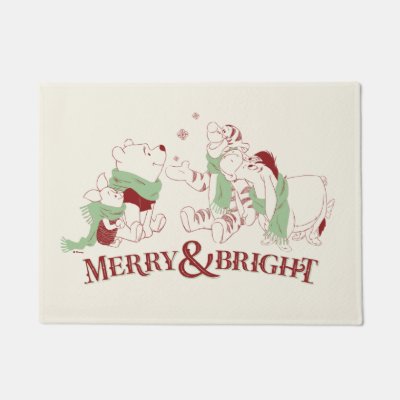 Winnie the Pooh | Merry &amp; Bright Doormat