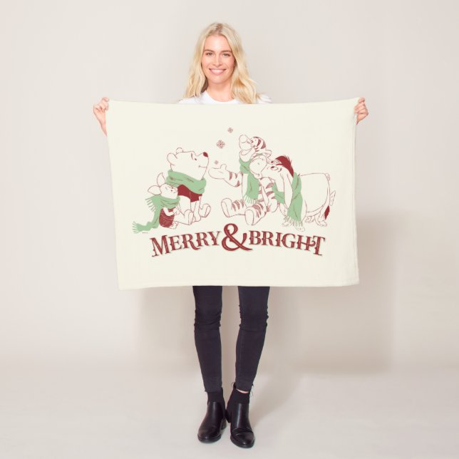Winnie the Pooh | Merry & Bright Fleece Blanket (In Situ)