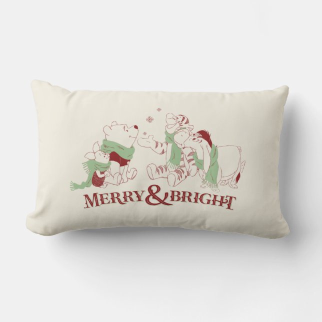 Winnie the Pooh | Merry & Bright Lumbar Pillow (Front)