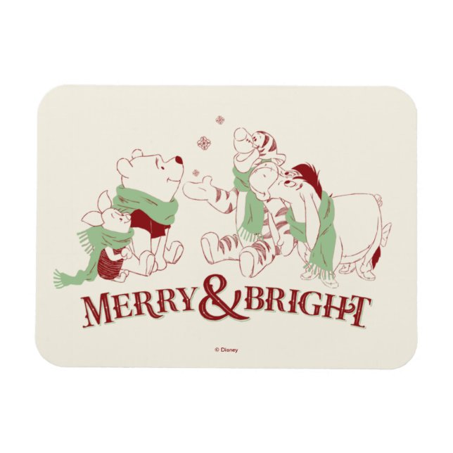 Winnie the Pooh | Merry & Bright Magnet (Horizontal)