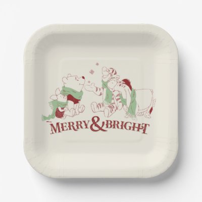 Winnie the Pooh | Merry &amp; Bright Paper Plates