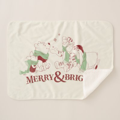 Winnie the Pooh | Merry &amp; Bright Sherpa Blanket