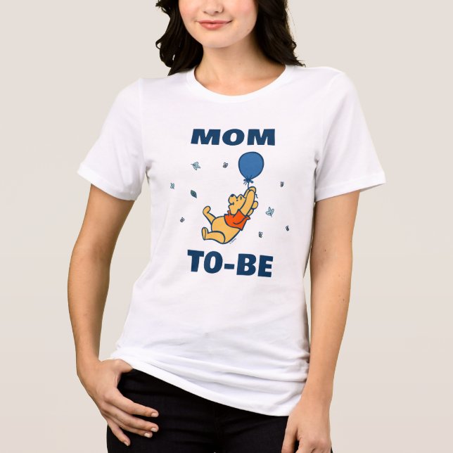 Winnie the Pooh Mom-To-Be Baby Shower Tri-Blend Shirt (Front)