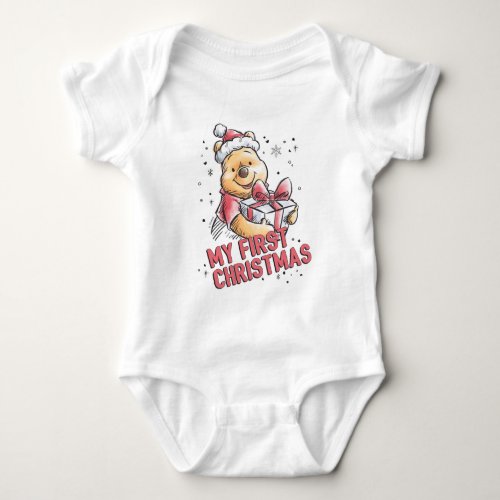 Winnie the Pooh  My First Christmas Baby Bodysuit