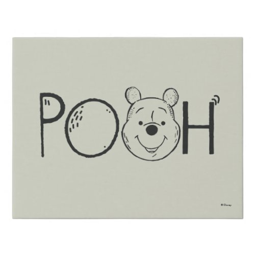 Winnie the Pooh Name Faux Canvas Print