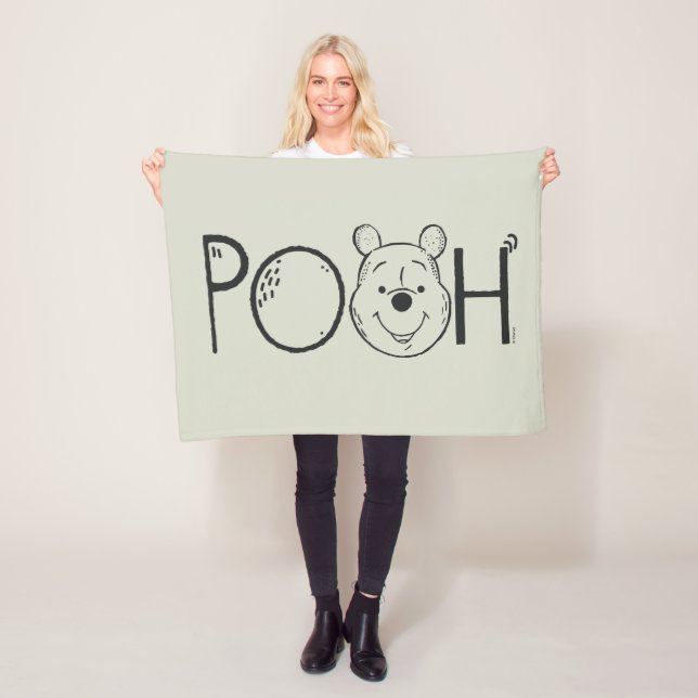 Winnie the Pooh Name Fleece Blanket (In Situ)