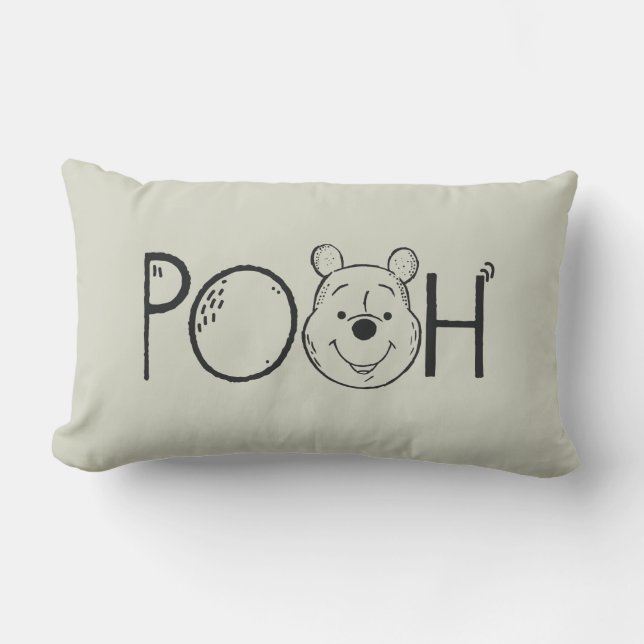 Winnie the Pooh Name Lumbar Pillow (Front)