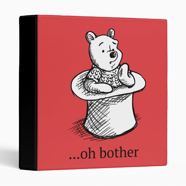 Winnie the Pooh | Oh Bother Quote 3 Ring Binder (Front/Spine)