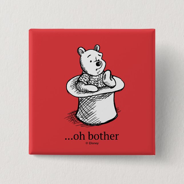 Winnie the Pooh | Oh Bother Quote Button (Front)