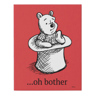 Winnie the Pooh   Oh Bother Quote Faux Canvas Print