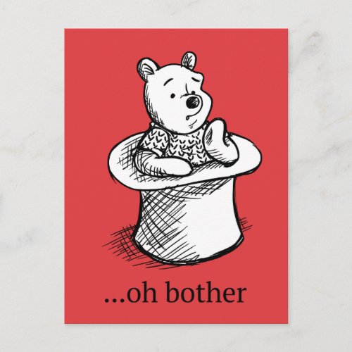 Winnie the Pooh  Oh Bother Quote Postcard
