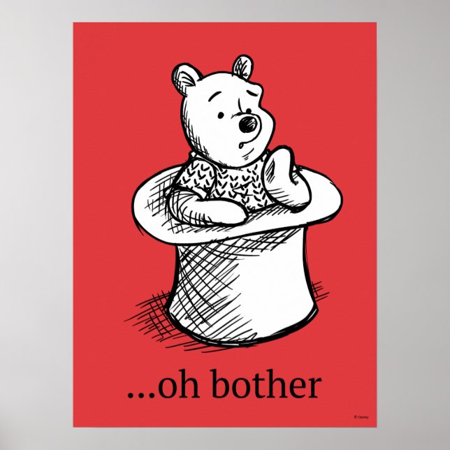 Winnie the Pooh | Oh Bother Quote Poster (Front)