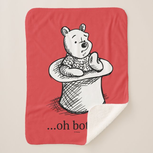 Winnie the Pooh | Oh Bother Quote Sherpa Blanket (Front)