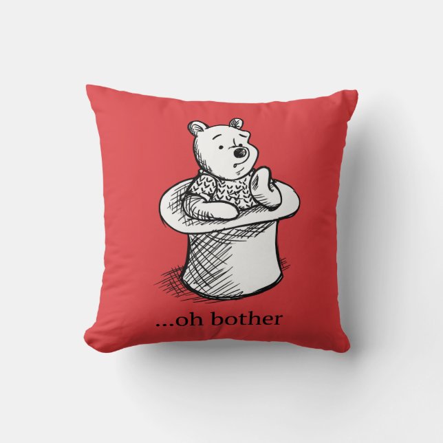 Winnie the Pooh | Oh Bother Quote Throw Pillow (Front)