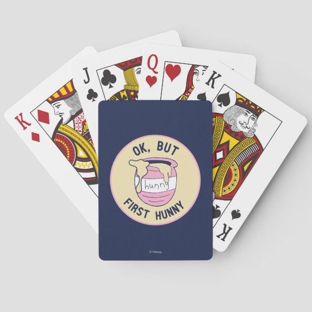 Winnie The Pooh | OK, But First Hunny Playing Card (Back)