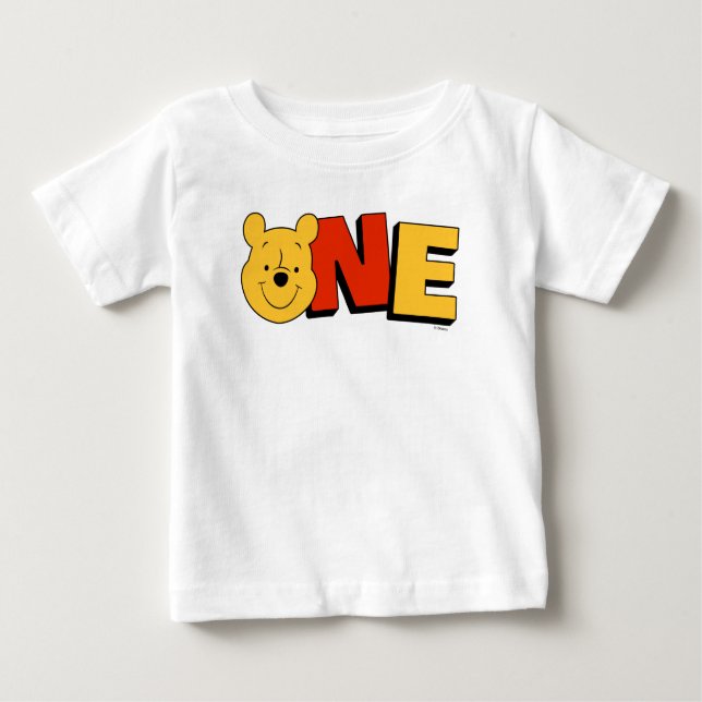 Winnie the Pooh | ONE First Birthday Baby T-Shirt (Front)