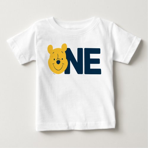 Winnie the Pooh  ONE _ First Birthday Baby T_Shirt