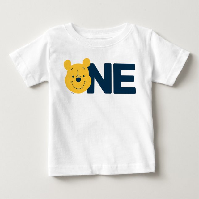 Winnie the Pooh | ONE - First Birthday Baby T-Shirt (Front)