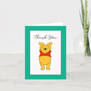 Winnie the Pooh - One First Birthday Letterpress Thank You Card