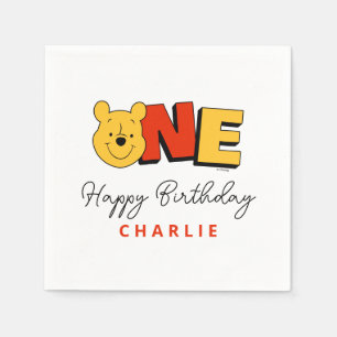 Winnie the Pooh - One First Birthday Napkins
