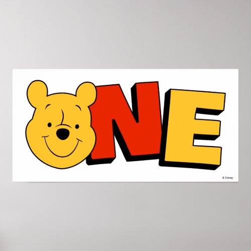 Winnie the Pooh _ One  First Birthday  Poster