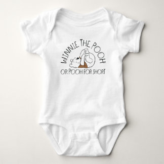 Winnie the Pooh or Pooh for Short Baby Bodysuit