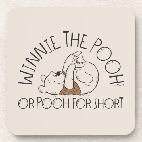 Winnie the Pooh or Pooh for Short Beverage Coaster