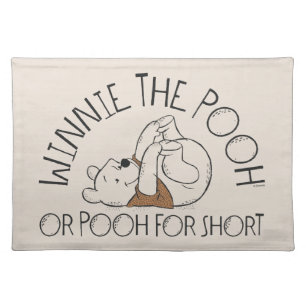 Winnie the Pooh or Pooh for Short Cloth Placemat