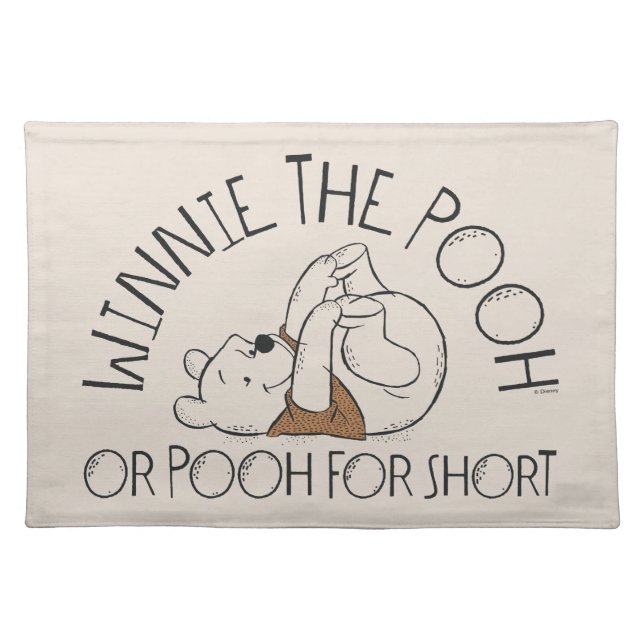 Winnie the Pooh or Pooh for Short Cloth Placemat (Front)