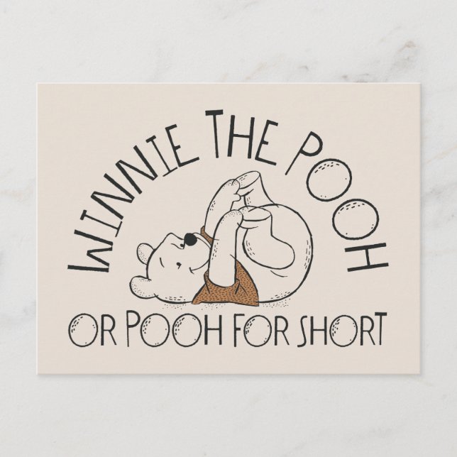Winnie the Pooh or Pooh for Short Postcard (Front)