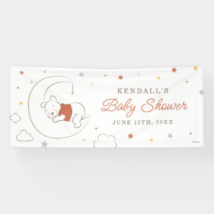 Winnie The Pooh Over the Moon Baby Shower Banner