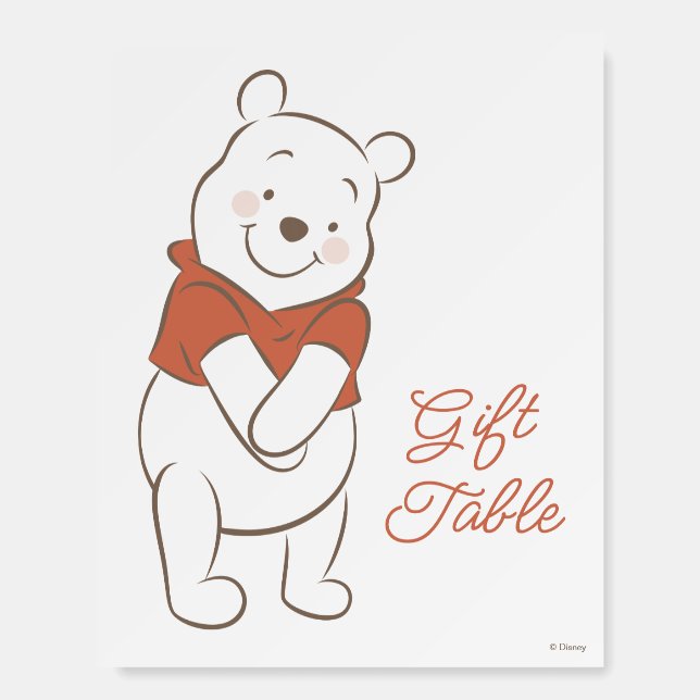 Winnie The Pooh Over the Moon Baby Shower Foam Board (Front)