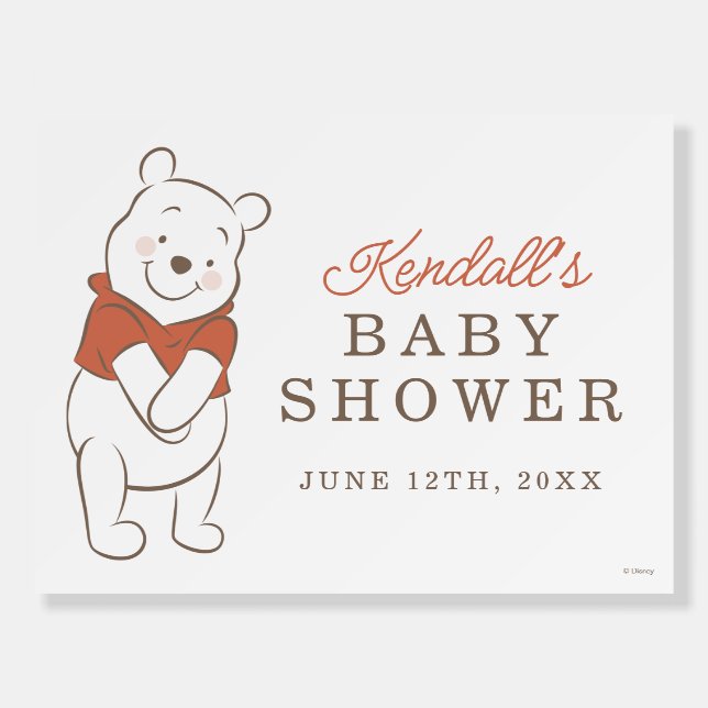 Winnie The Pooh Over the Moon Baby Shower Foam Board (Front)