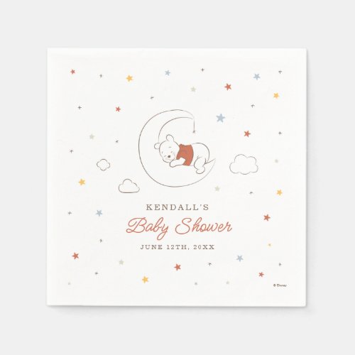 Winnie The Pooh Over the Moon Baby Shower Napkins