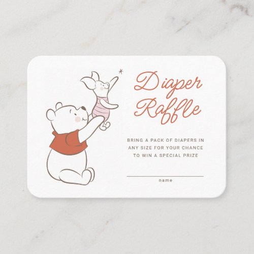 Winnie The Pooh Over the Moon Baby Shower Place Card