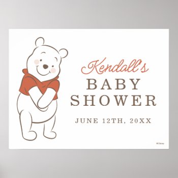 Winnie The Pooh Over The Moon Baby Shower Poster by winniethepooh at Zazzle